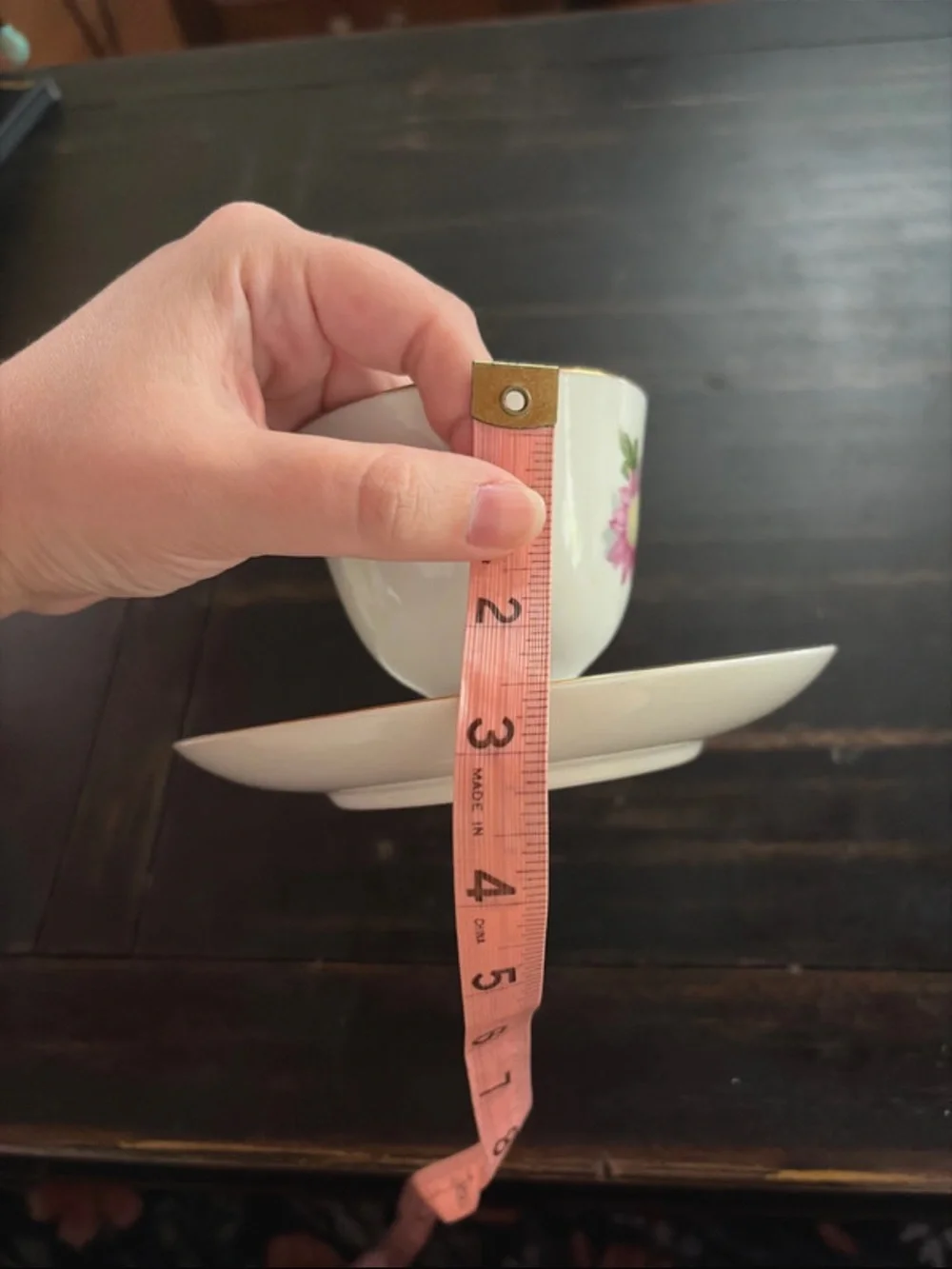 Floral Teacup and Saucer